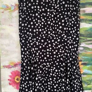 Chico's Black and White Polka Dot A-Line Dress